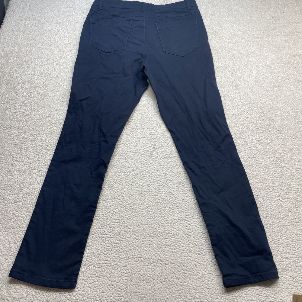 The Savile Row Company London Mens 32x32 Navy Blue Chino Pants Stretch Cotton - Picture 9 of 10